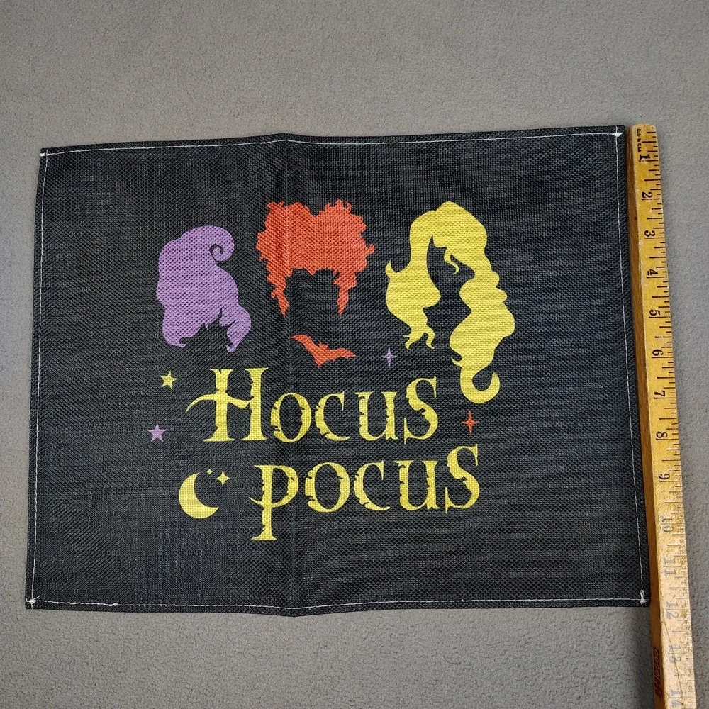 Hocus Pocus Placemats Set (4) Sanderson Sisters Halloween Decorations New 12x15